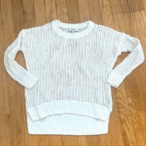 Madewell cream, cotton summer sweater.